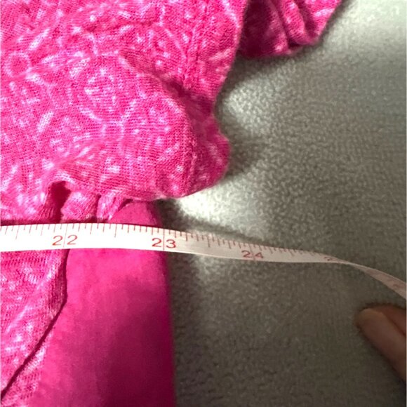 Lauren Ralph Lauren Womens Pink Linen Blend Top Size 2X Short Sleeve Scoop Neck - Picture 4 of 5